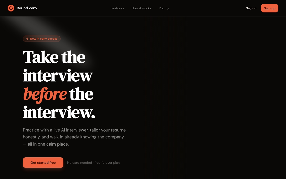 Take the interview before the interview